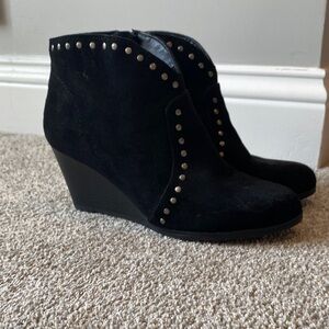 Elegant Black Studded Ankle Booties